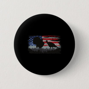 Türkei Jäger - Spaß Türkei Jagd Patriotische USA F Button