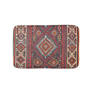 Türkei Kilim Aztec Red Blue Tan Badematte