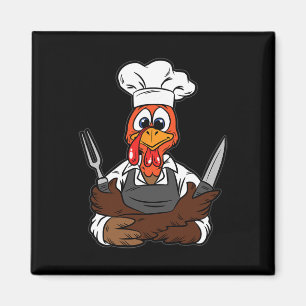 Türkei Koch Erntedank Tag Funny Cook Kulinarisches Magnet