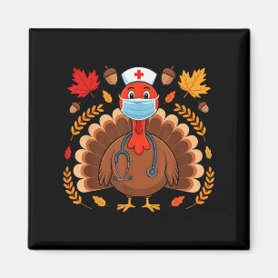 Türkei Krankenschwester Erntedank Scrub Tops Fraue Magnet