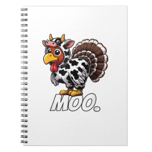 Türkei Kuh Kostüm Erntedank Funny Turkey Moo Notizblock