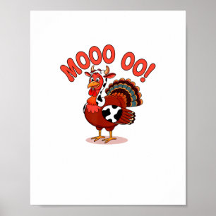 Türkei Kuh Moo Funny Erntedank Poster