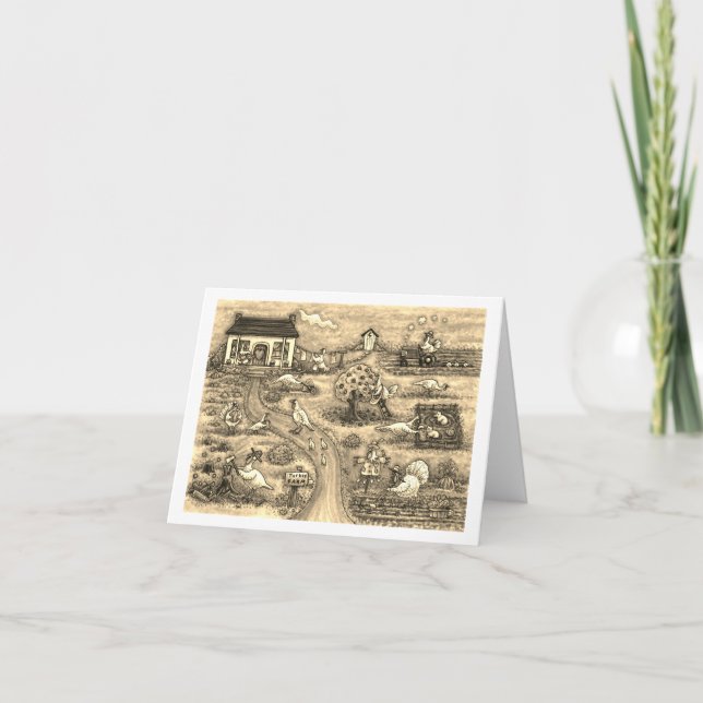 TÜRKEI-LANDWIRTSCHAFT, HUMOROUS LAND ERNTEDANK Bla Karte (Vorderseite)