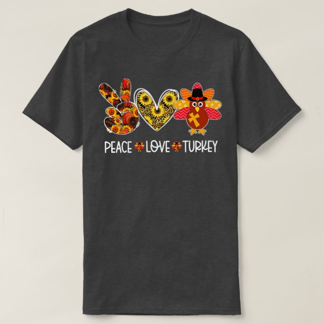 Türkei Leopard Herzlichen Glückwunsch Thanksgiving T-Shirt (Design vorne)