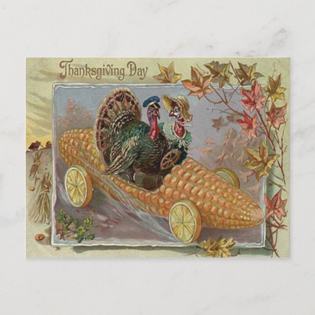 Türkei Maiskuchen Herbstlaub Postkarte (Vorderseite)