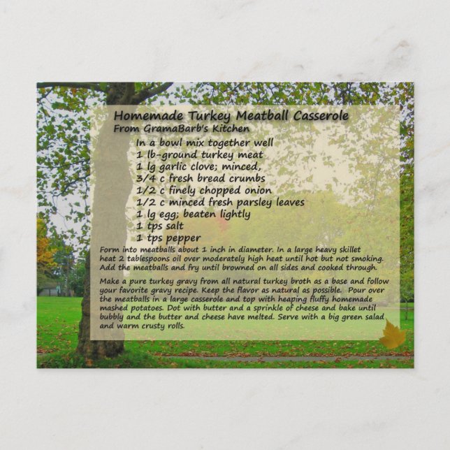 Türkei Meatball Casserole Postcard Postkarte (Vorderseite)