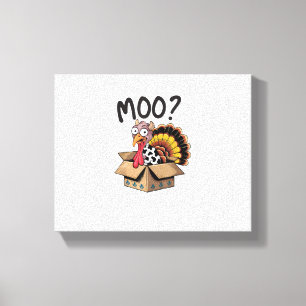 Türkei Moo Cow Kostüm Funny Erntedank Türkei D Leinwanddruck