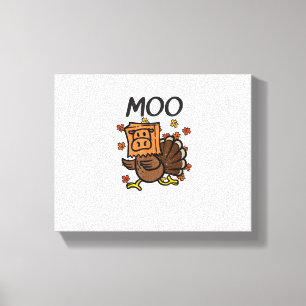 Türkei Moo Cow Kostüm Funny Erntedank Türkei D Leinwanddruck