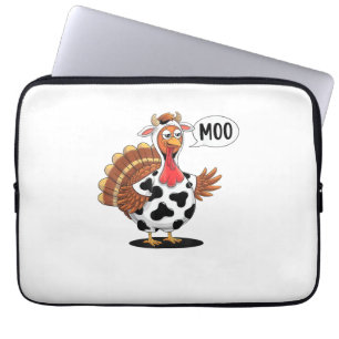Türkei Moo Erntedank Funny Turkey Kuh Moo Famile Laptopschutzhülle