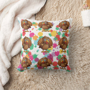 Türkei Niedlich Kawaii Brown Print Kissen