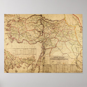 Türkei, Osmanisches ReichPanoramakarte Türkei Poster