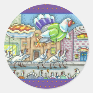 TÜRKEI-PARADE, ERNTEDANK-TAG-HELIUMBALLOONS RUNDER AUFKLEBER
