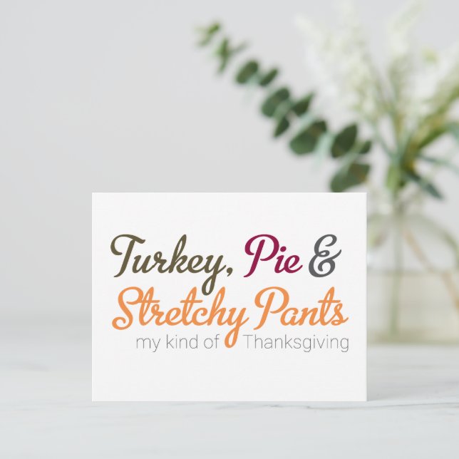 Türkei, Pie und Stretchy Pants Postkarte (Stehend Vorderseite)
