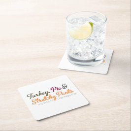 Türkei, Pie und Stretchy Pants Rechteckiger Pappuntersetzer