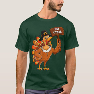 Türkei Pilgrim essen Pizza Erwachsene Vegane Kinde T-Shirt