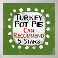 Türkei Pot Pie Review 5 Stars Poster Wall Art