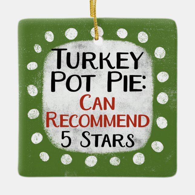 Türkei Pot Pie Review 5 Sterne Ornament (Vorderseite)