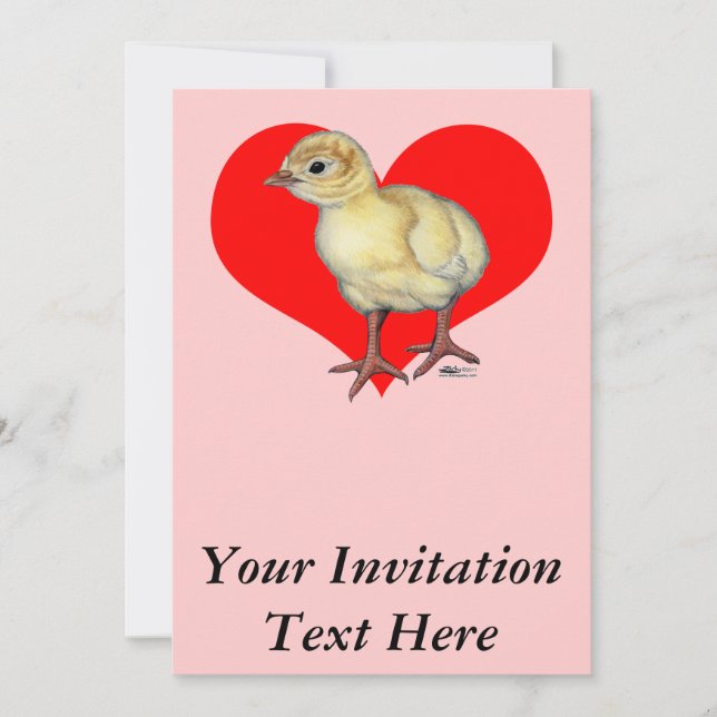 Türkei Poult Heart Einladung (Vorderseite)