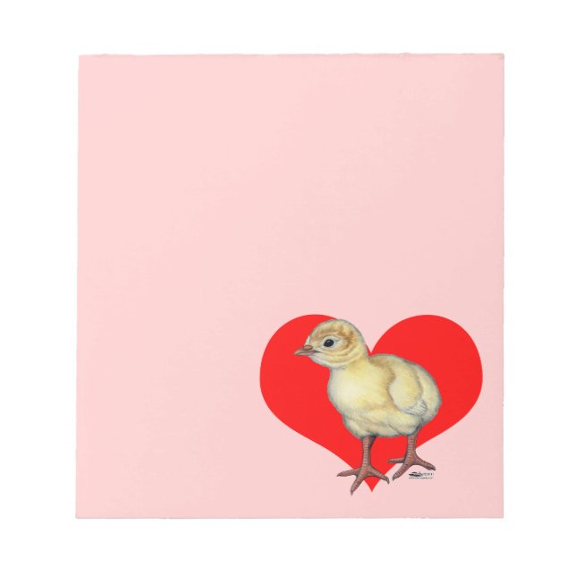 Türkei Poult Heart Notizblock (Vorderseite)