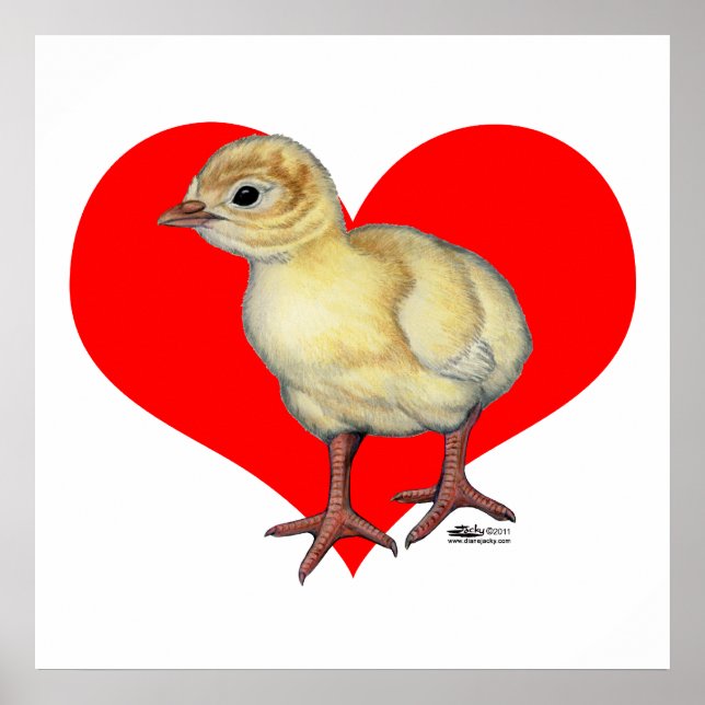 Türkei Poult Heart Poster (Vorne)