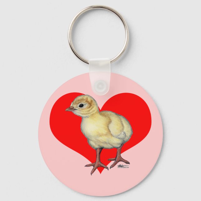 Türkei Poult Heart Schlüsselanhänger (Vorderseite)