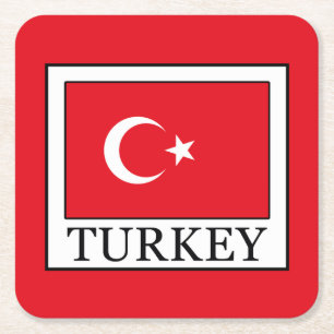 Türkei Rechteckiger Pappuntersetzer
