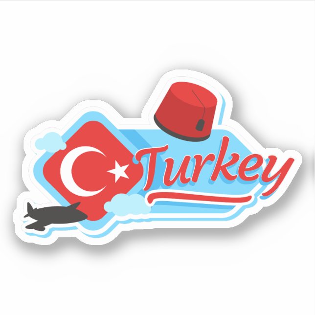 Türkei Reisen Vinyl Sticker (Vorderseite)
