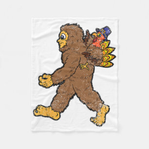 Türkei Reiten Bigfoot Erntedank Day Funny Sasqu Fleecedecke