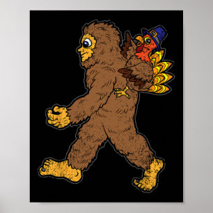Türkei Reiten Bigfoot Erntedank Day Funny Sasqu Poster
