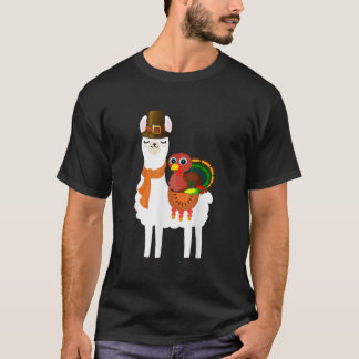 Türkei Reiten Lama Alpaca Pilgrim Erntedank Au T-Shirt