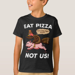 Türkei Reiten Schweinefleisch Pizza Vegan Funny Th T-Shirt