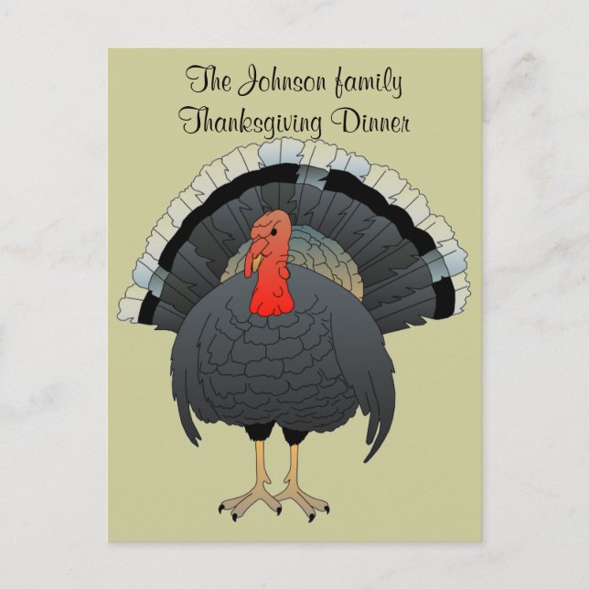 Türkei Rezept Card Feiertagspostkarte (Vorderseite)