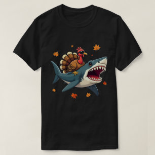 Türkei Riding Shark Funny Erntedank T-Shirt