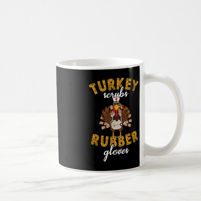 Türkei Rubber Gloves Erntedank Scrub Top Kaffeetasse (Rechts)