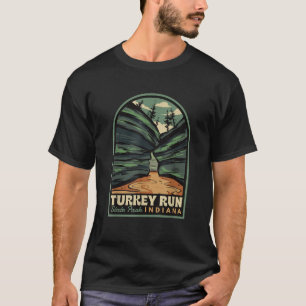 Türkei Run Staat Park Indiana Vintages Abzeichen T-Shirt