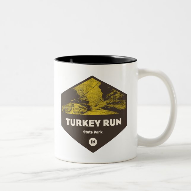 Türkei Run Staat Park Indiana Zweifarbige Tasse (Rechts)