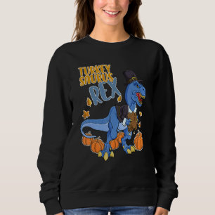 Türkei Saurus Rex I Trex Pilgrim Hat I Dinosaur Th Sweatshirt