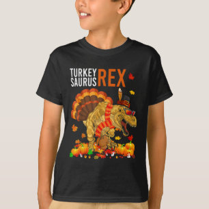 Türkei Saurus TRex Funny Pilgrim Dinosaur Kids Tha T-Shirt