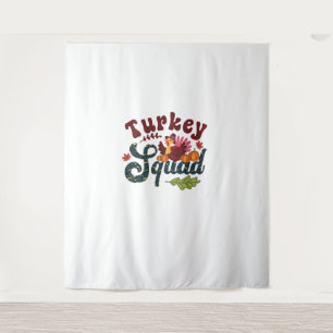 Türkei Squad Funny Erntedank Day Run Pilgrim Gi Wandteppich