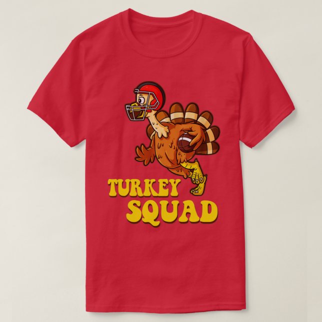 Türkei Squad lustiger Truthahn-Erntedank T-Shirt (Design vorne)