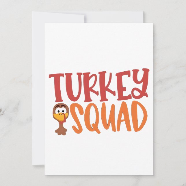 Türkei Squad Matching Outfit Türkei Erntedank Einladung (Vorderseite)