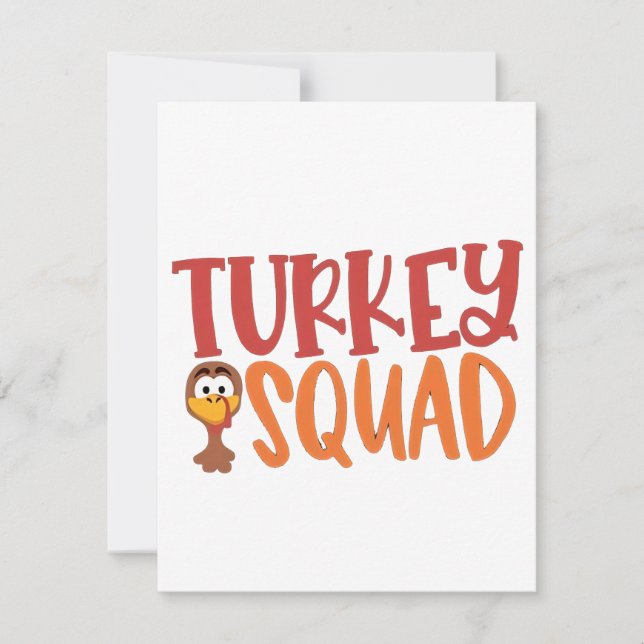 Türkei Squad Matching Outfit Türkei Erntedank Mitteilungskarte (Vorderseite)