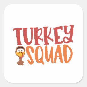 Türkei Squad Matching Outfit Türkei Erntedank Quadratischer Aufkleber