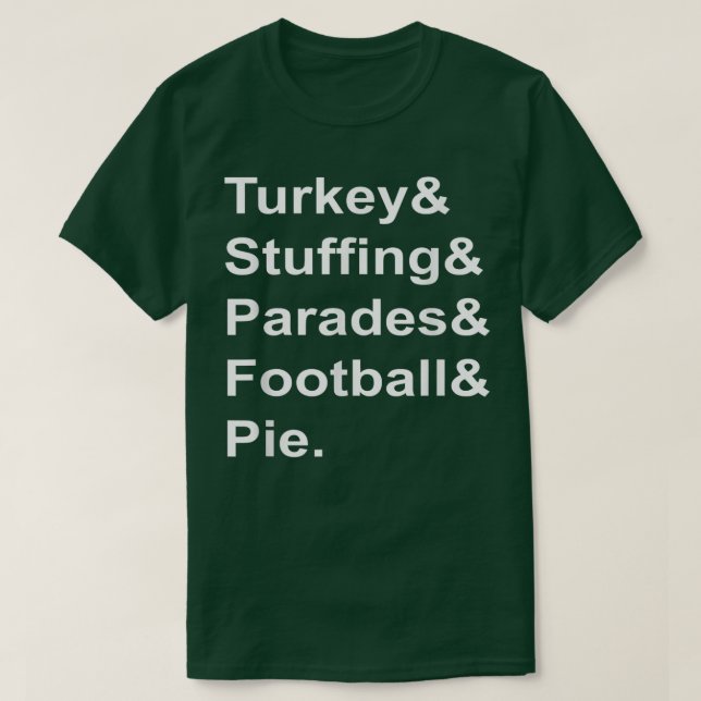 Türkei Stuffende Parades Football Pie Erntedank T-Shirt (Design vorne)