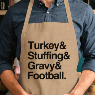 Türkei & Stuffing & Gravy & Football Erntedank Schürze