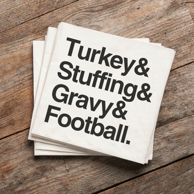 Türkei & Stuffing & Gravy & Football Erntedank Serviette (Von Creator hochgeladen)