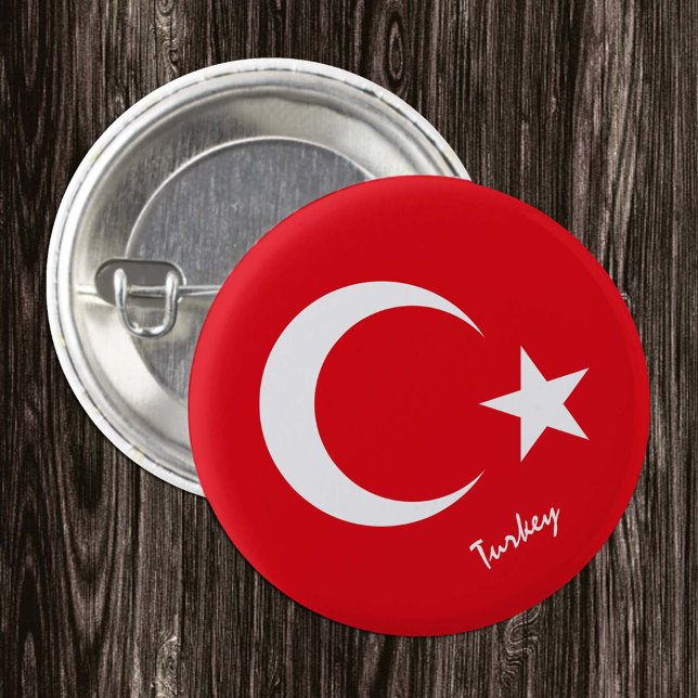 Türkei-Taste, patriotische türkische Flaggenmode Button (Von Creator hochgeladen)