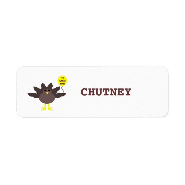 Türkei Time Erntedank Custom Food Labels (Vorne)