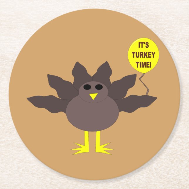 Türkei Time Erntedank Paper Untersetzer (Vorderseite)