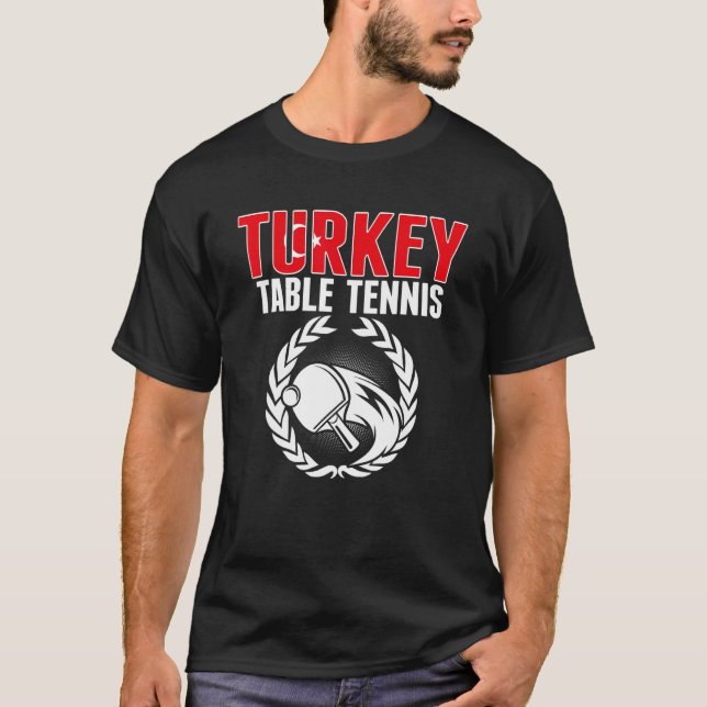 Türkei Tischtennis Türkisches Ping Pong Team Suppo T-Shirt (Vorderseite)